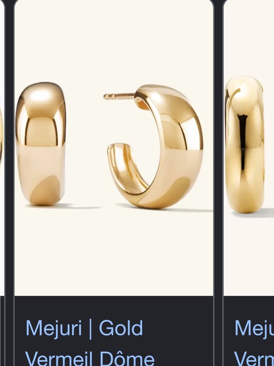 Mejuri Jewelry - Mejuri Polished Gold Dome Huggie Earrings